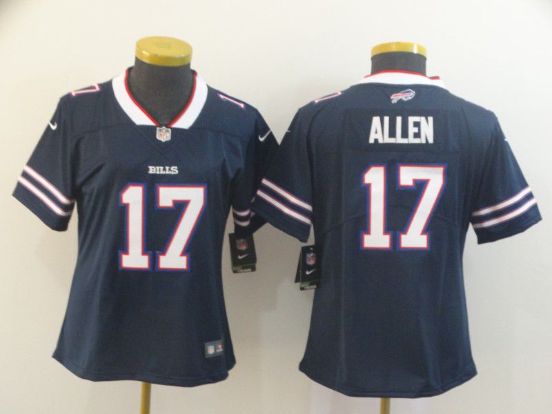 Women Buffalo Bills #17 Allen Blue Nike Vapor Untouchable Limited Player NFL Jerseys->women nfl jersey->Women Jersey